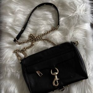Rebecca minkoff Black Leather Chain Strap Bag